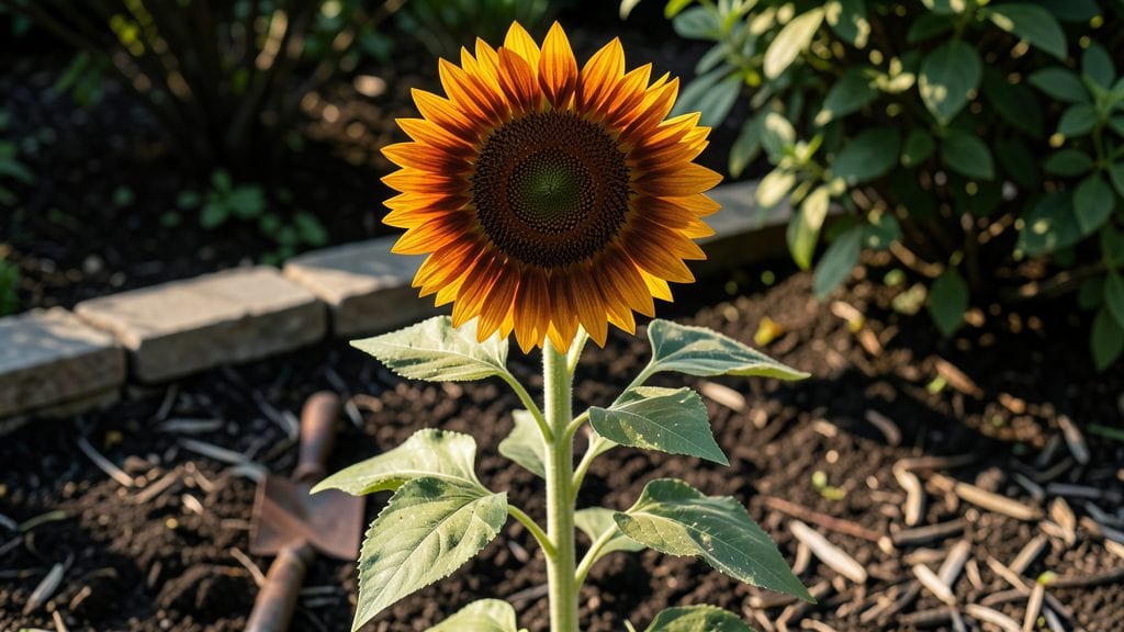 Burnt Orange Sunflowers: Bold Height Contrast for Stunning Garden Drama