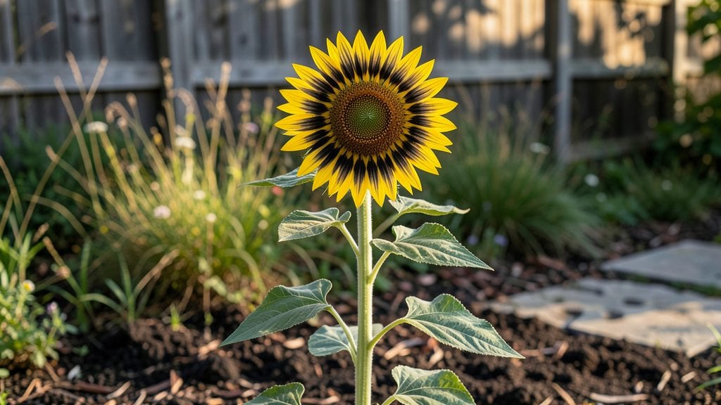 Gray Striped Sunflower Seeds: Bold Vertical Garden Statement With Year-Round Drama