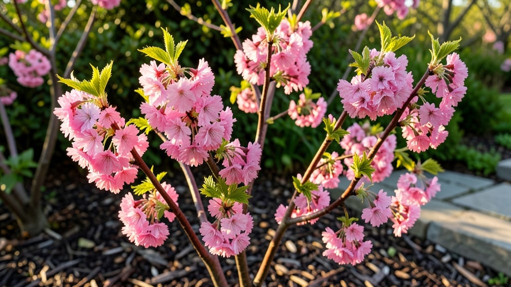 Pink Flowering Almond Bush: Fragrant Spring Canopy in 3 Years