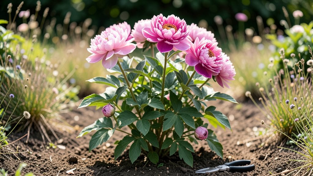 Pink Flowers Peony Garden Design: Bold Statement Blooms for Year-Round Drama
