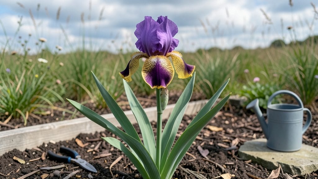 Purple and Yellow Iris Flowers: Striking Contrast for Pollinator-Friendly Gardens