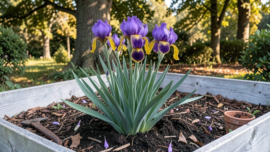 Purple Iris Flowers: Bold Vertical Drama for Garden Height