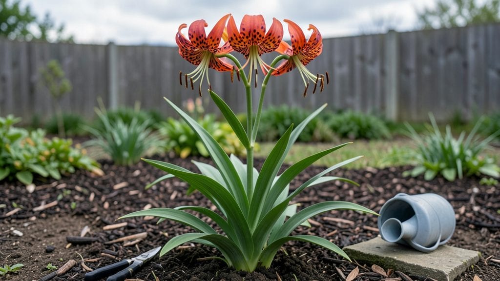 Red Tiger Lily Flower: Pacific Northwest's Bold Height Contrast for Stunning Garden Drama