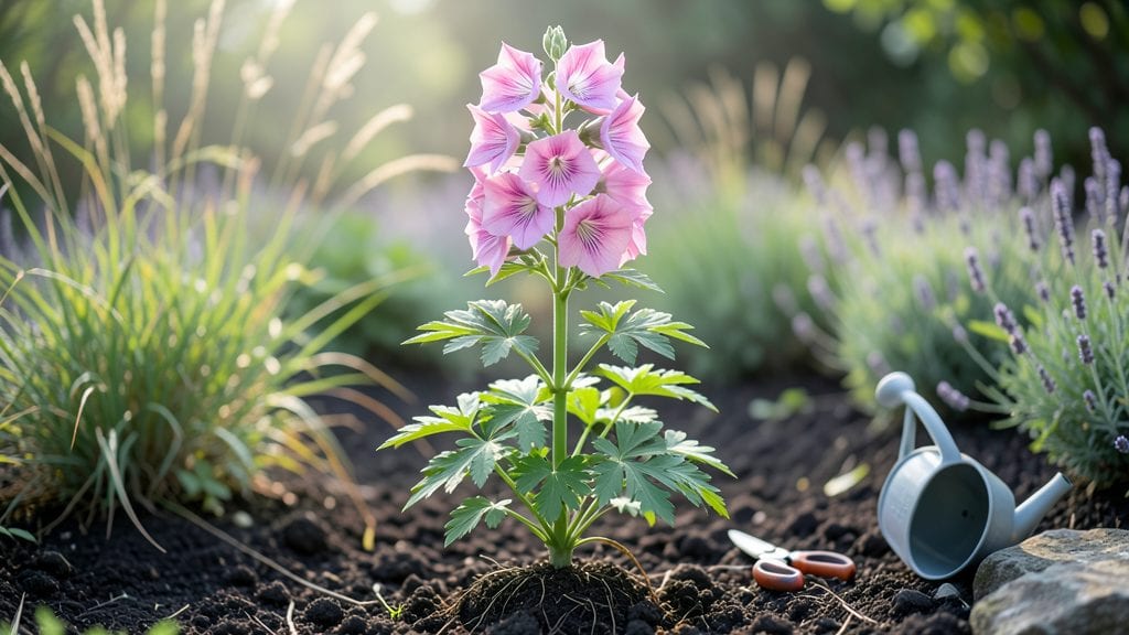 Tall Stem Pink Flower: Dramatic Vertical Drama for Garden Height